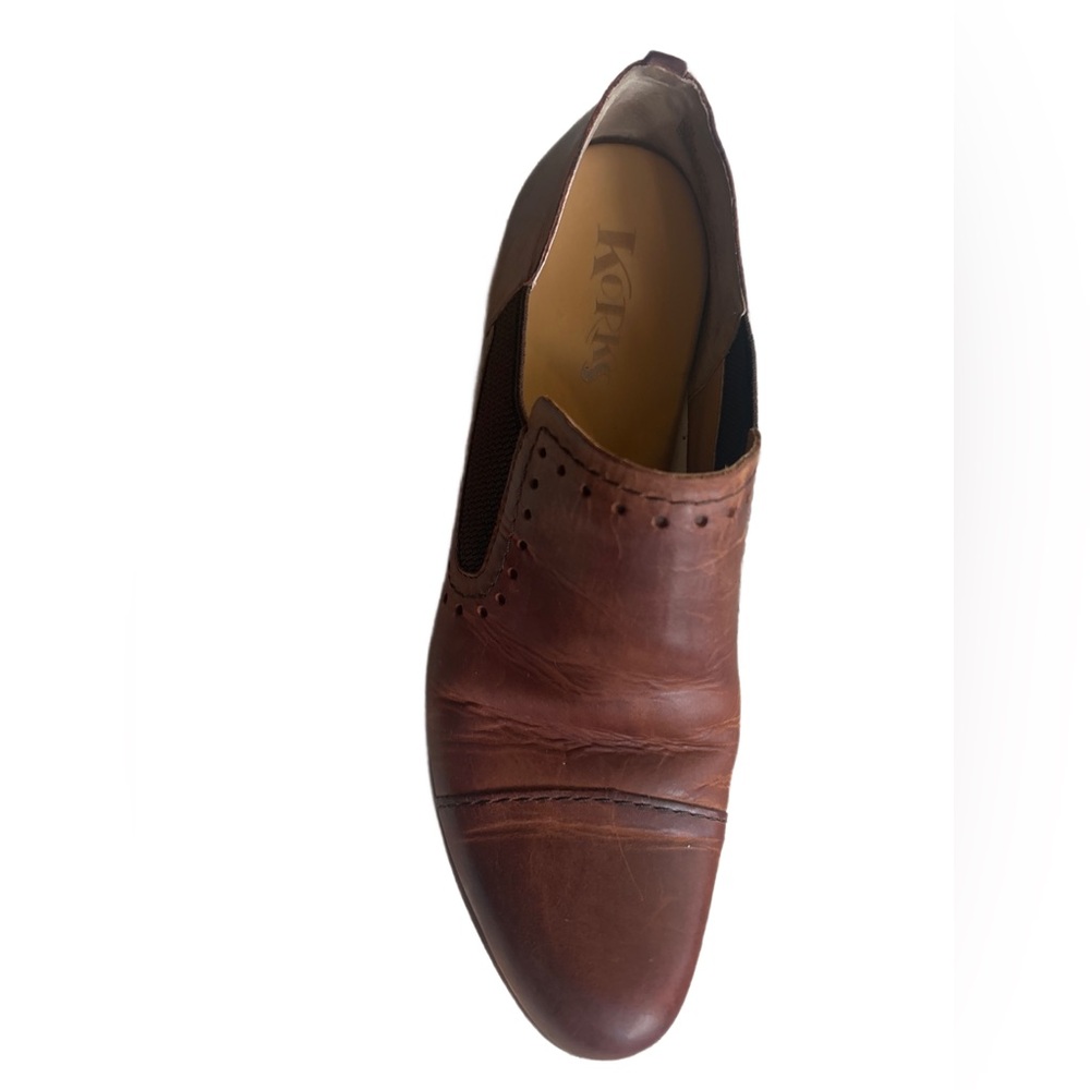 Korks Gertrude Slip-On Shoes
 Brown Leather Ankle Booties - Picture 6 of 11